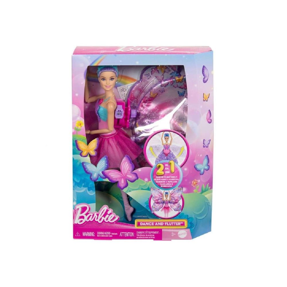 Mattel Barbie Dance And Flutter Doll Κούκλα, HXJ10 - Barbie