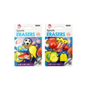 Σετ Γόμες Fancy Eraser Set: Sports σε 2 Σχέδια - Little Tree
