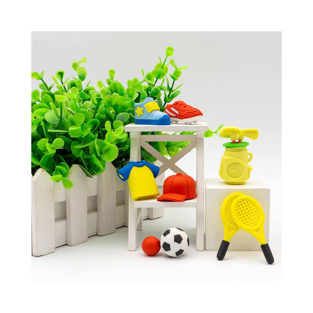 Σετ Γόμες Fancy Eraser Set: Sports σε 2 Σχέδια - Little Tree