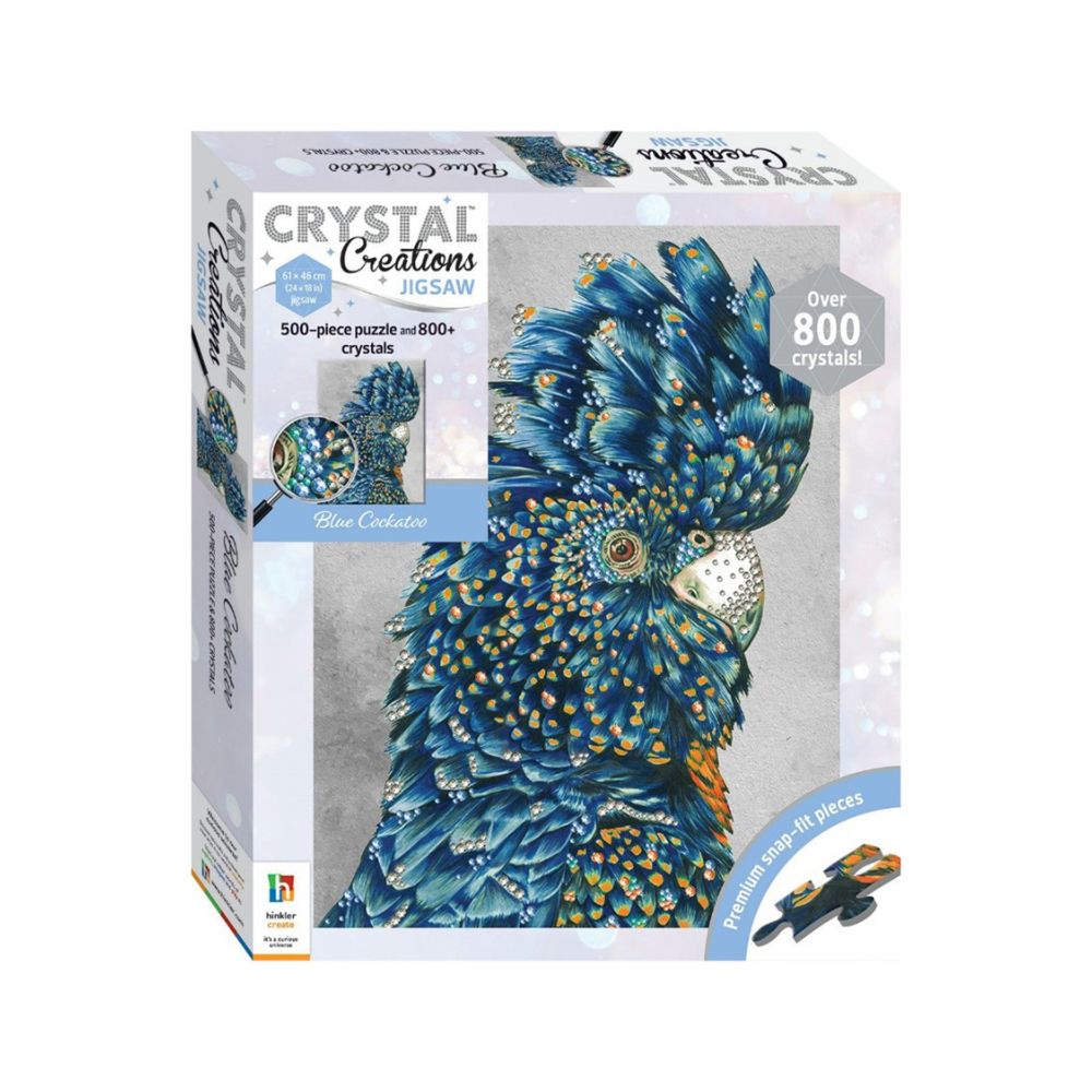 Crystal Creations 500-Piece Jigsaw: Blue Cockatoo - Hinkler