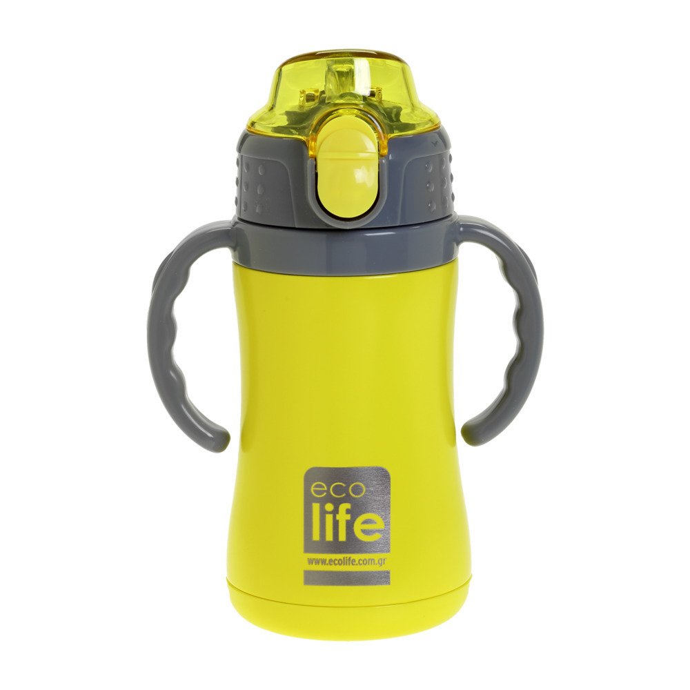 Ecolife ανοξείδωτο παγούρι θερμός kids thermos small 300ml κίτρινο - Ecolife