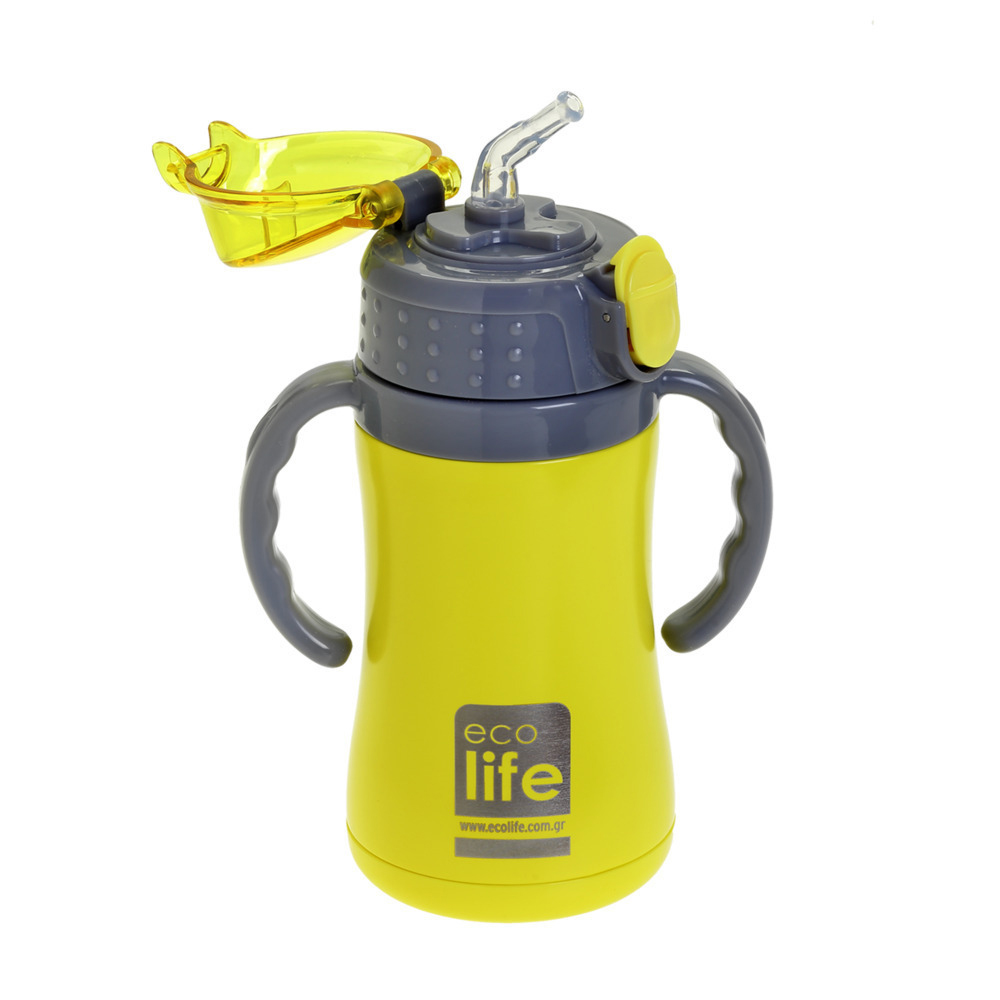 Ecolife ανοξείδωτο παγούρι θερμός kids thermos small 300ml κίτρινο - Ecolife