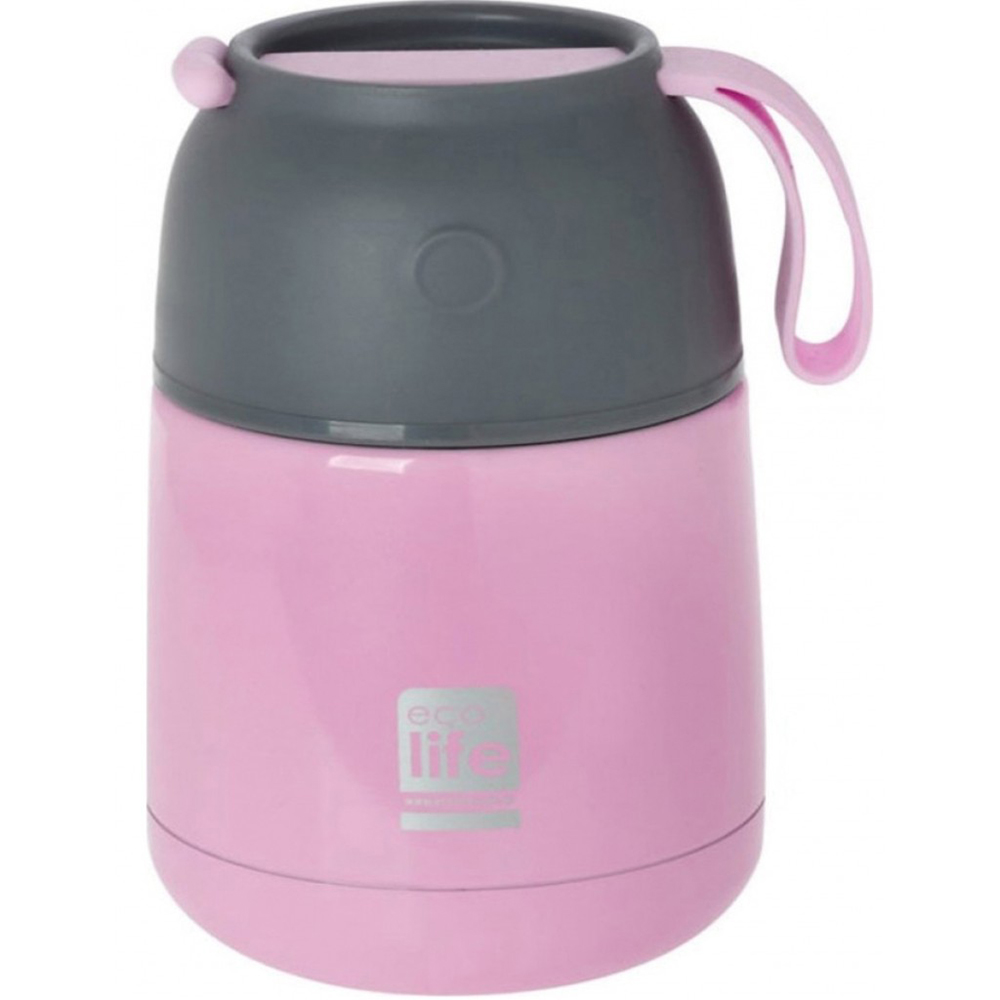 Ecolife ανοξείδωτο φαγητοδοχείο θερμός 450ml baby pink - Ecolife