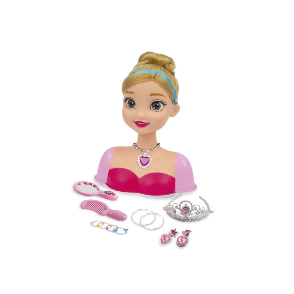Disney Princess Πριγκιπισσες Παραμυθιων Κεφαλι Ομορφιας (3 Σχέδια), FAT04000 - Giochi Preziosi
