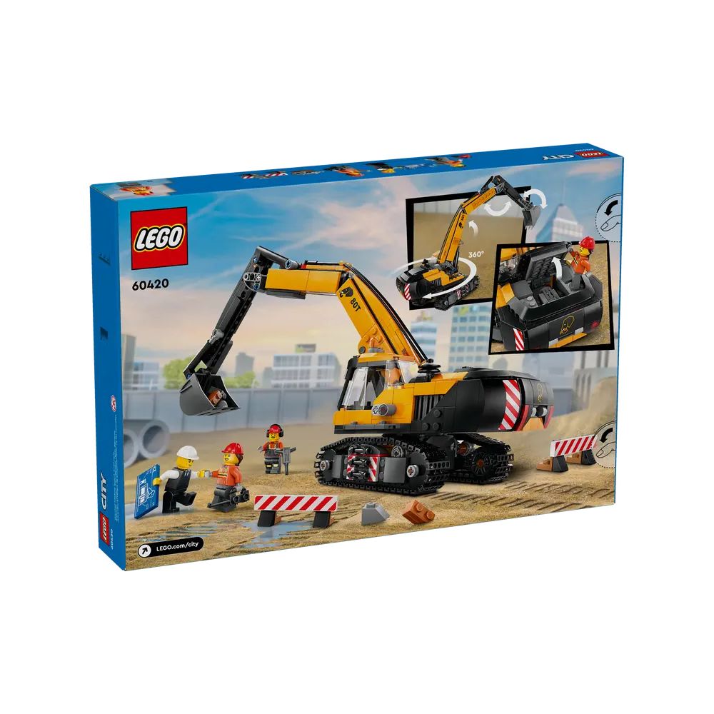 LEGO City Yellow Construction Excavator 60420 - LEGO, LEGO City