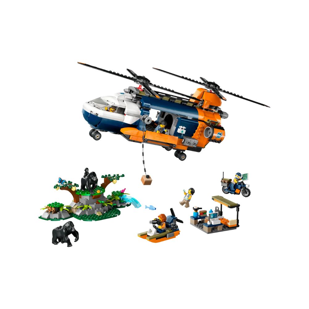 LEGO City Jungle Explorer Helicopter At Base Camp 60437 - LEGO, LEGO City