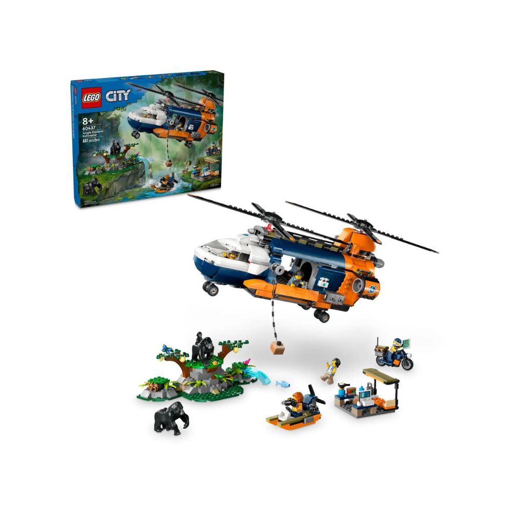 LEGO City Jungle Explorer Helicopter At Base Camp 60437 - LEGO, LEGO City