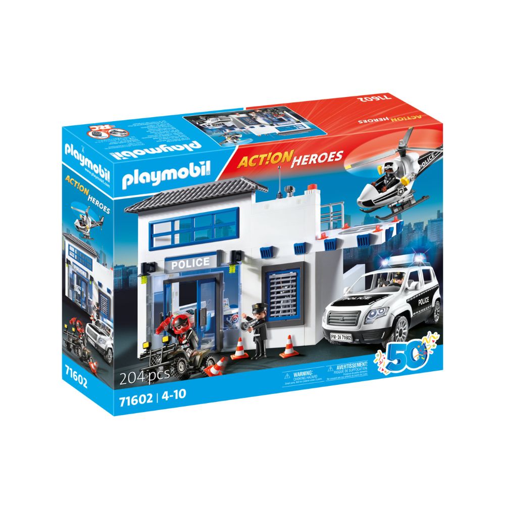 Playmobil Action Heroes Αστυνομικό Τμήμα Με Περιπολικό Και Ελικόπτερο 71602 - Playmobil, Playmobil Action