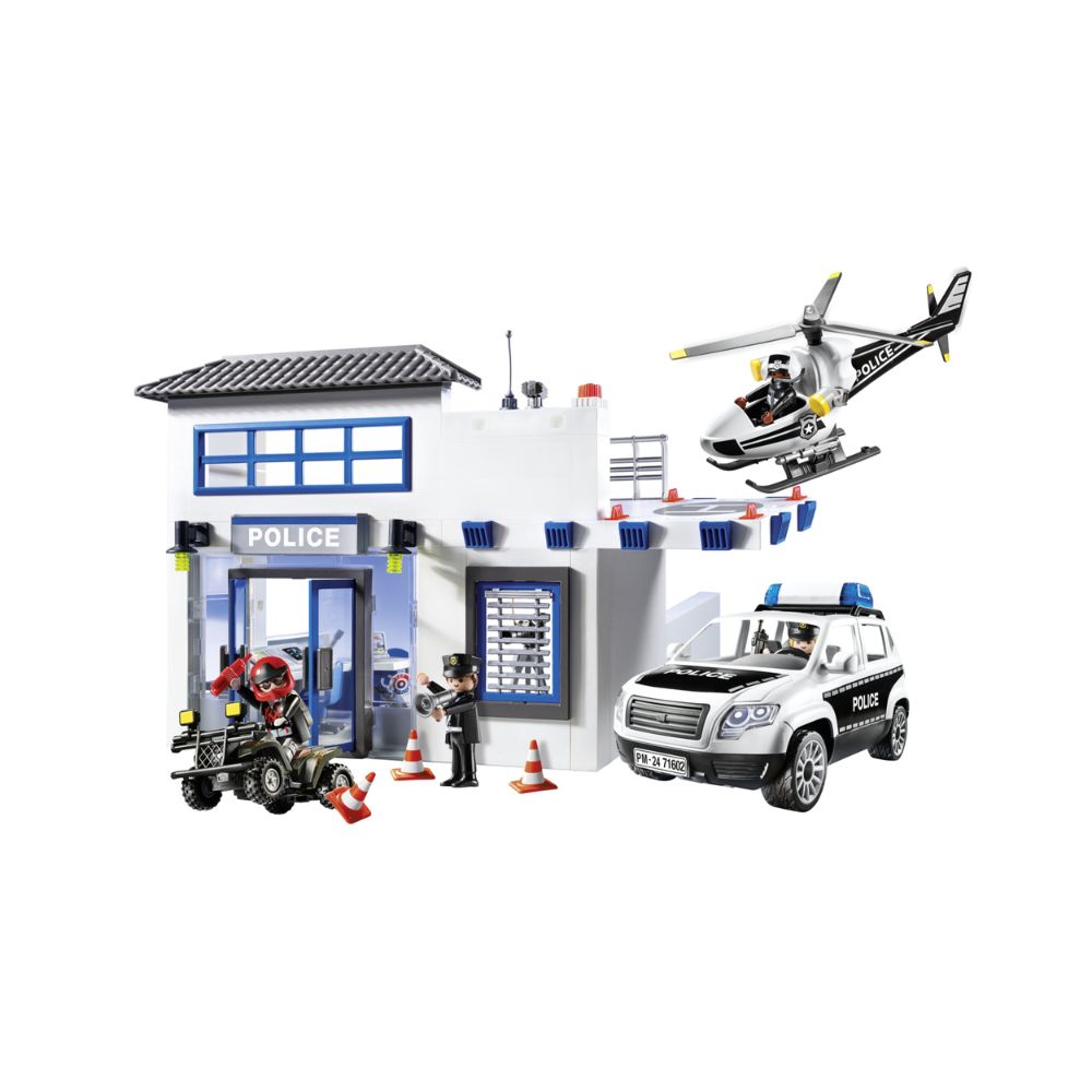 Playmobil Action Heroes Αστυνομικό Τμήμα Με Περιπολικό Και Ελικόπτερο 71602 - Playmobil, Playmobil Action