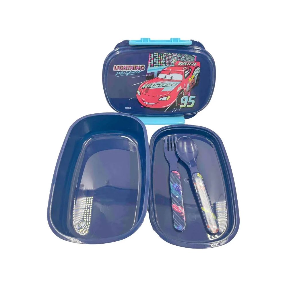 Gim Δοχείο Φαγητού 500ml με Κουτάλι και Πιρούνι Cars, 552-72276 - Gim