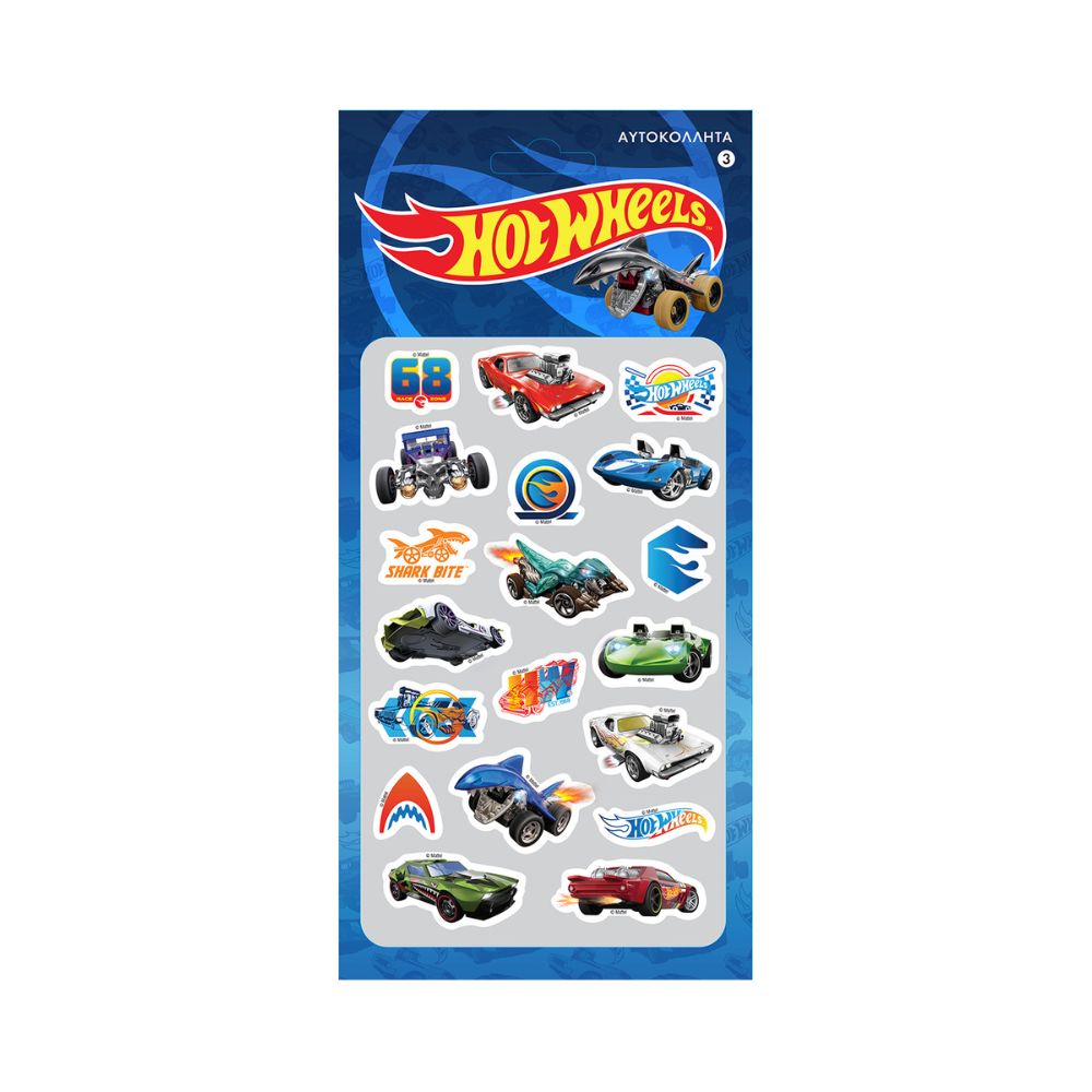 Χάρτινη Πόλη Αυτοκολλητα Puffy: Hot Wheels 3, HP.ST.P.0053 - Χάρτινη Πόλη