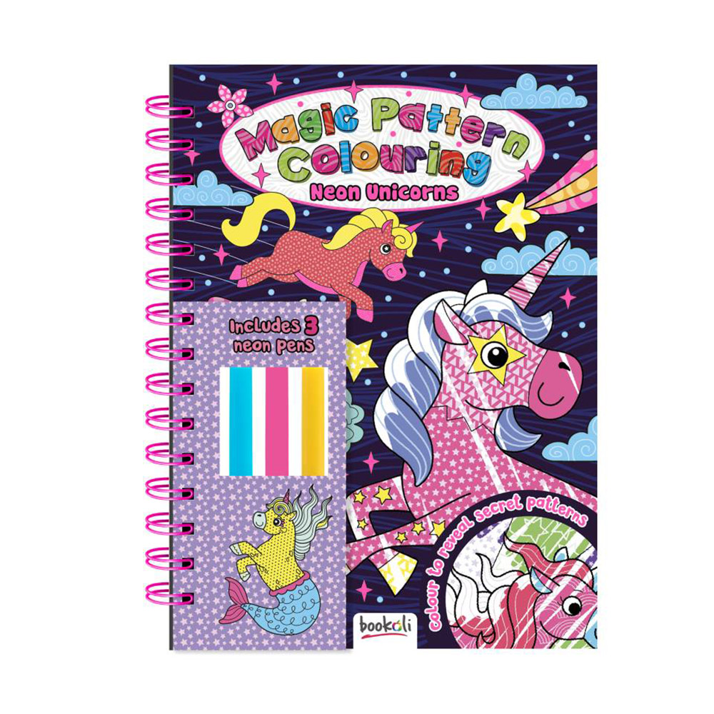 Hinkler Magic Pattern Colouring: Neon Unicorns, COL-6 - Hinkler