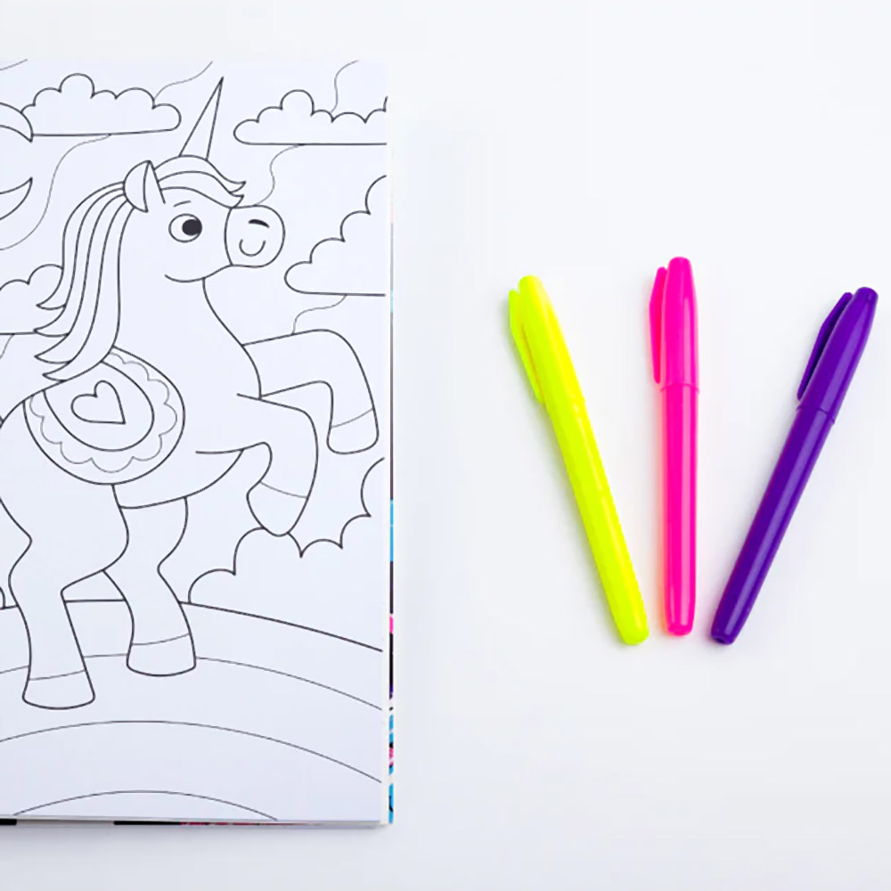 Hinkler Magic Pattern Colouring: Neon Unicorns, COL-6 - Hinkler