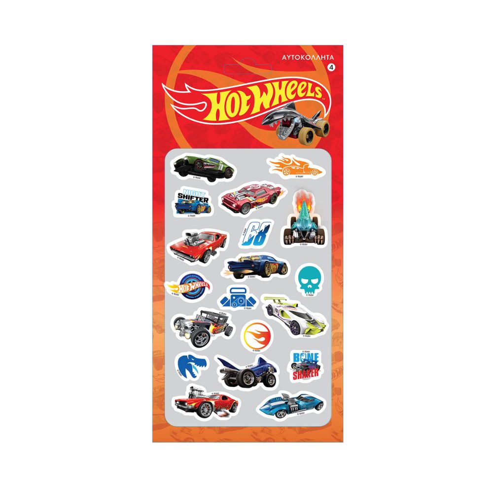 Χάρτινη Πόλη Αυτοκολλητα Puffy: Hot Wheels 4, HP.ST.P.0054 - Χάρτινη Πόλη