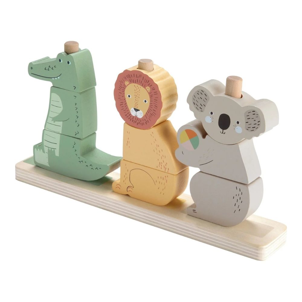 Λαμπάδα Mattel Fisher-Price Wooden Stack & Sort Animals Ξύλινα Ζωάκια HXV04 - Fisher-Price