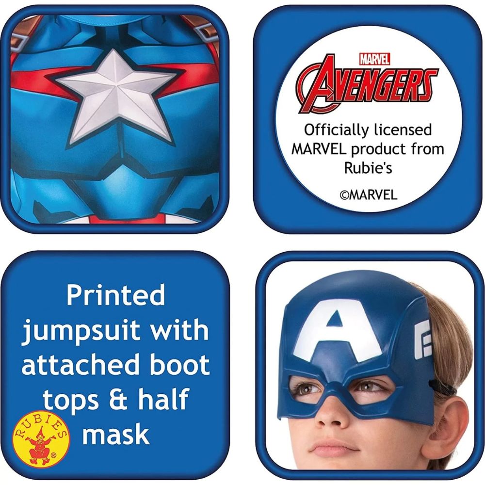 Rubie's Παιδική Στολή Marvel Captain America Hs Small (5-6 ετών) 702563S - 