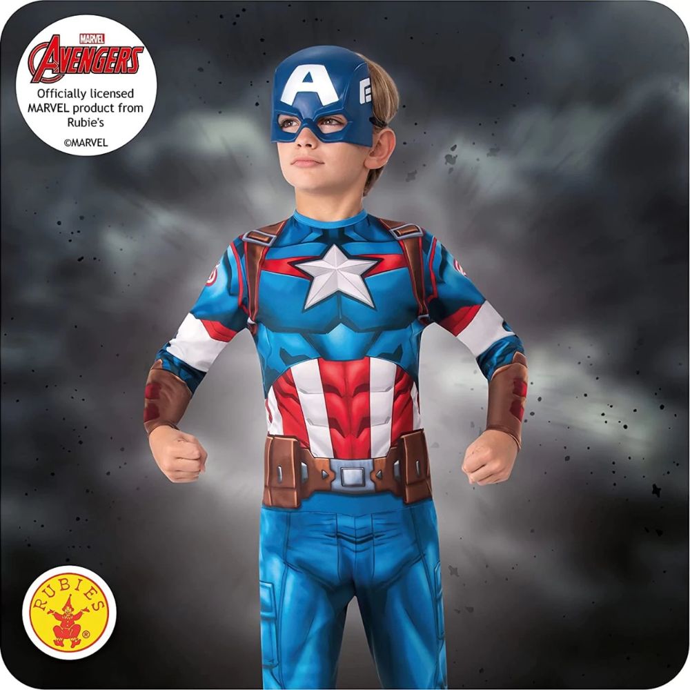 Rubie's Παιδική Στολή Marvel Captain America Hs Small (5-6 ετών) 702563S - 