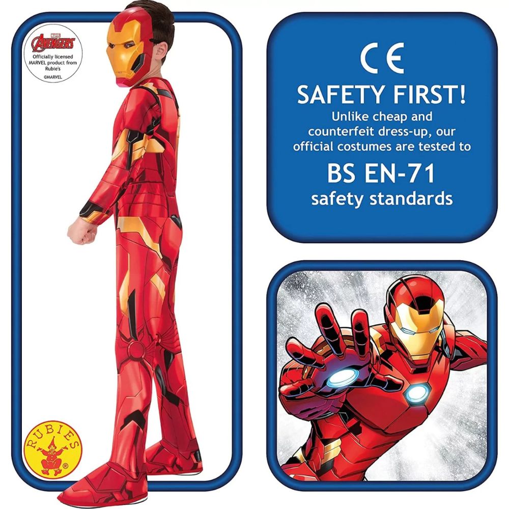 Rubie's Παιδική Στολή Marvel Iron Man Hs Small (5-6 ετών) 702024S - 