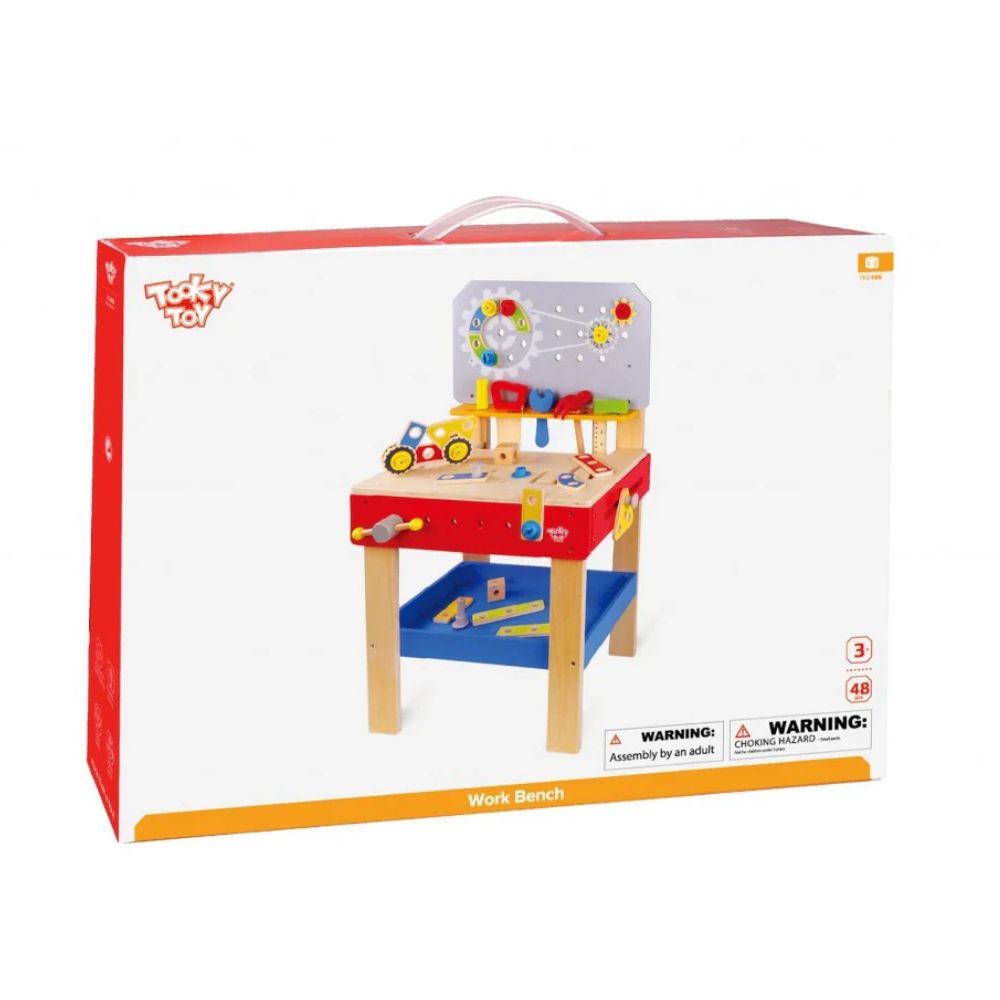 Tooky Toy Ξύλινος Μεγάλος Πάγκος Εργαλείων TKC466 - Tooky Toy
