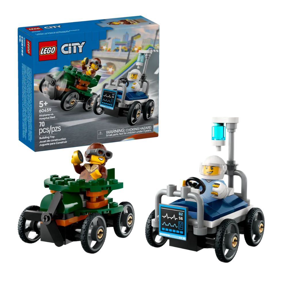 LEGO City Airplane vs. Hospital Bed Race Car Pack 60459 - LEGO, LEGO City