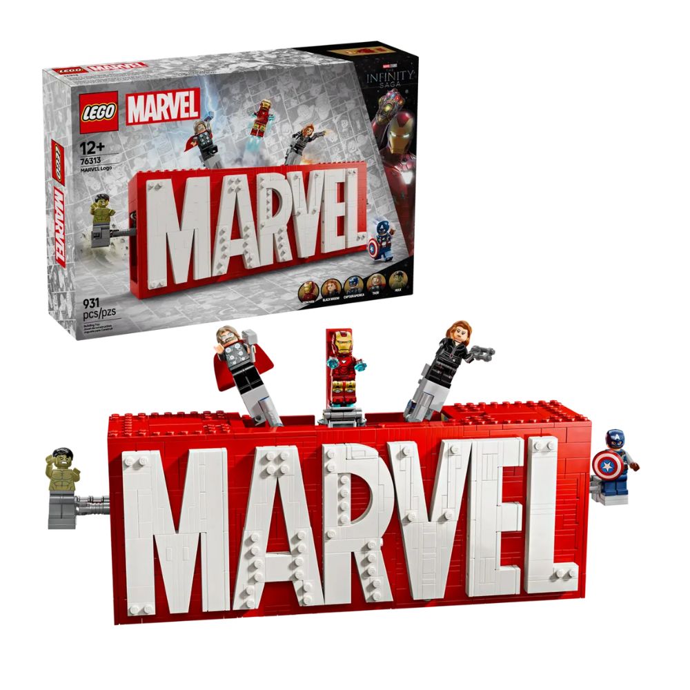 LEGO Super Heroes Marvel Logo & Minifigures 76313 - LEGO, LEGO Marvel Super Heroes