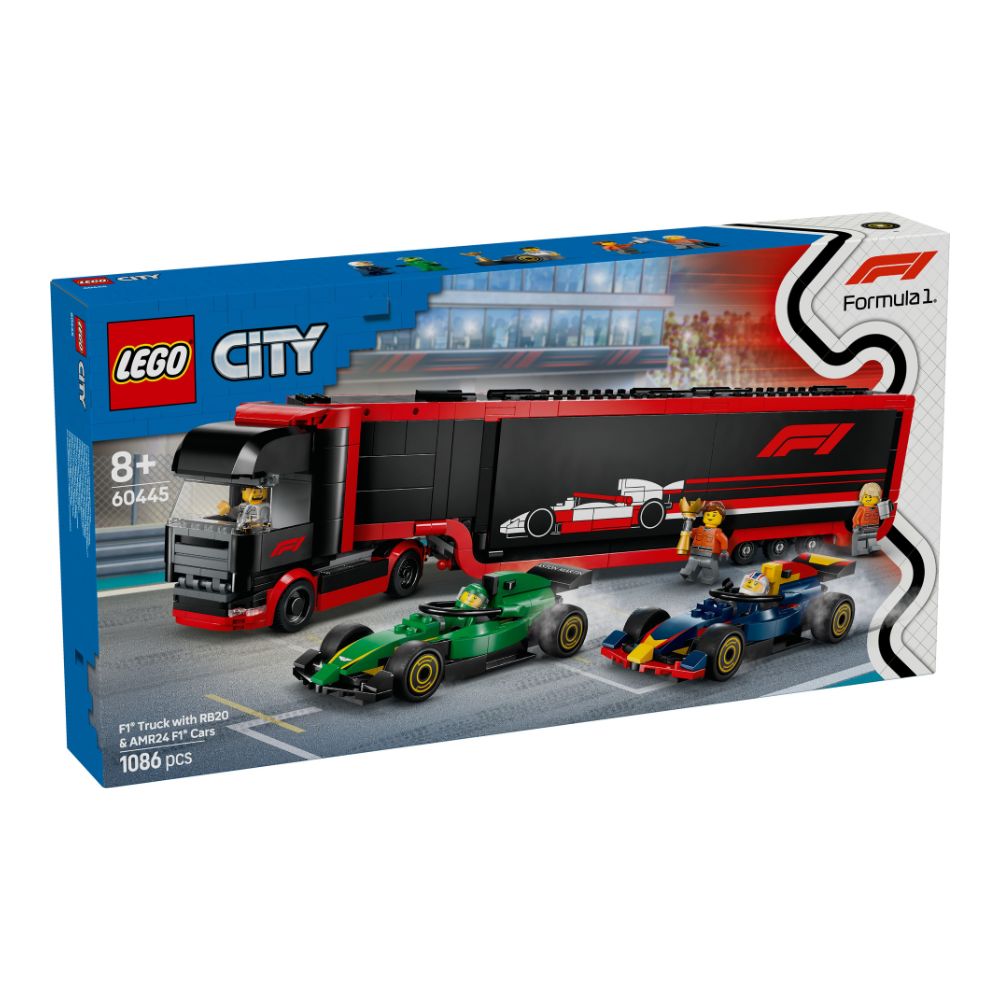 LEGO City F1 Truck With RB20 & AMR24 F1 Cars 60445 - LEGO, LEGO City