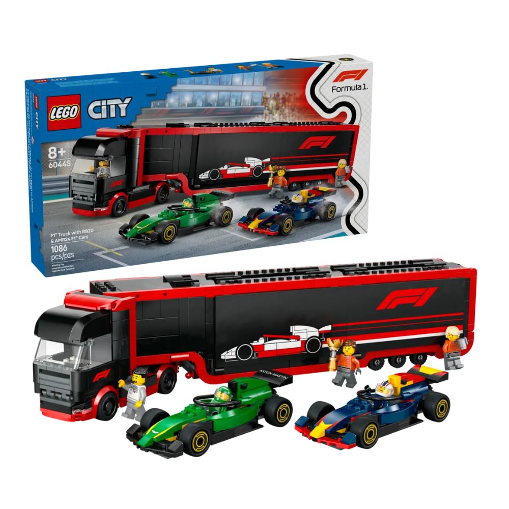 LEGO City F1 Truck With RB20 & AMR24 F1 Cars 60445 - LEGO, LEGO City