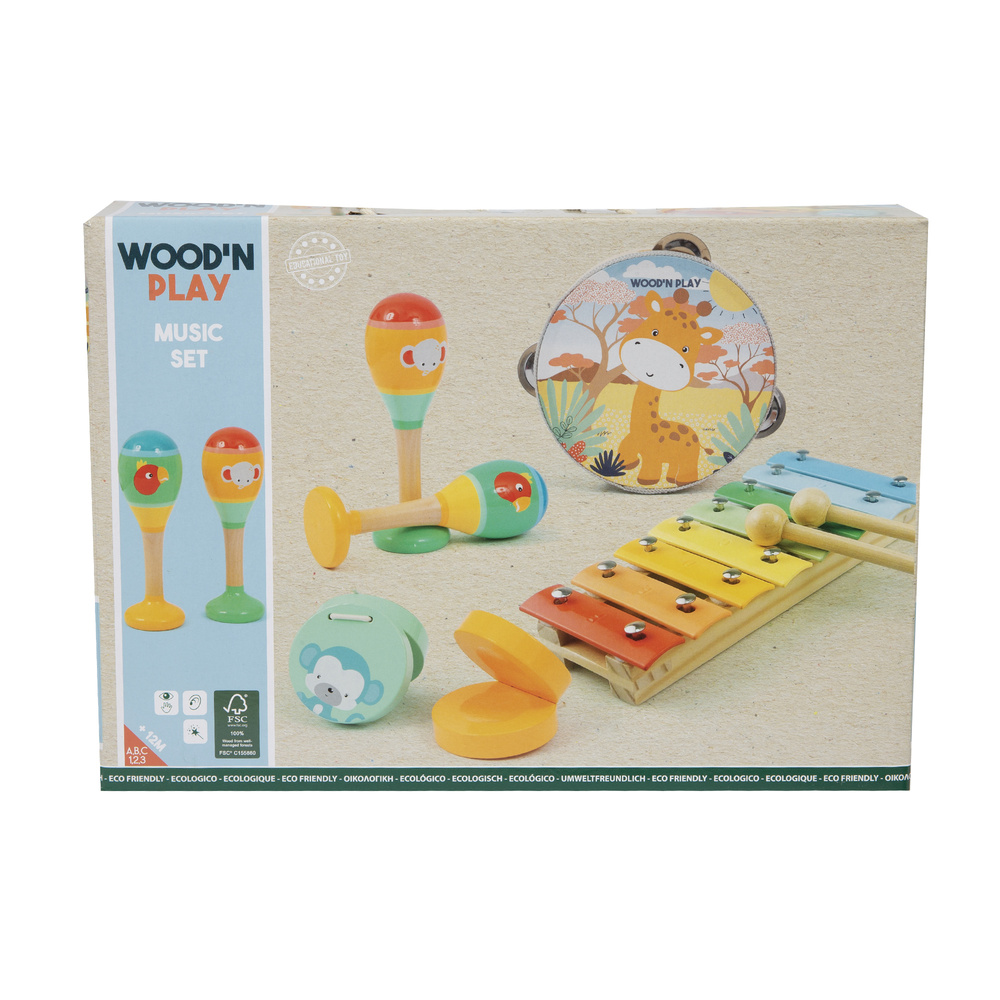 Wood' N Play Wood’ N Play Σετ Ξύλινα Μουσικά Όργανα