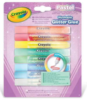 Crayola Pastel Washable Glitter Glue 8 Pieces Assorted Pastel Colors - 
