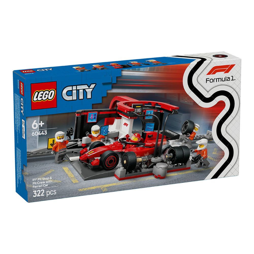 LEGO City F1 Pit Stop & Pit Crew With Ferrari Car 60443 - LEGO, LEGO F1®
