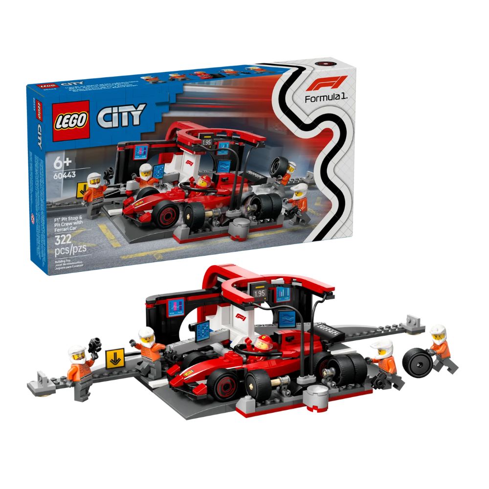 LEGO City F1 Pit Stop & Pit Crew With Ferrari Car 60443 - LEGO, LEGO F1®