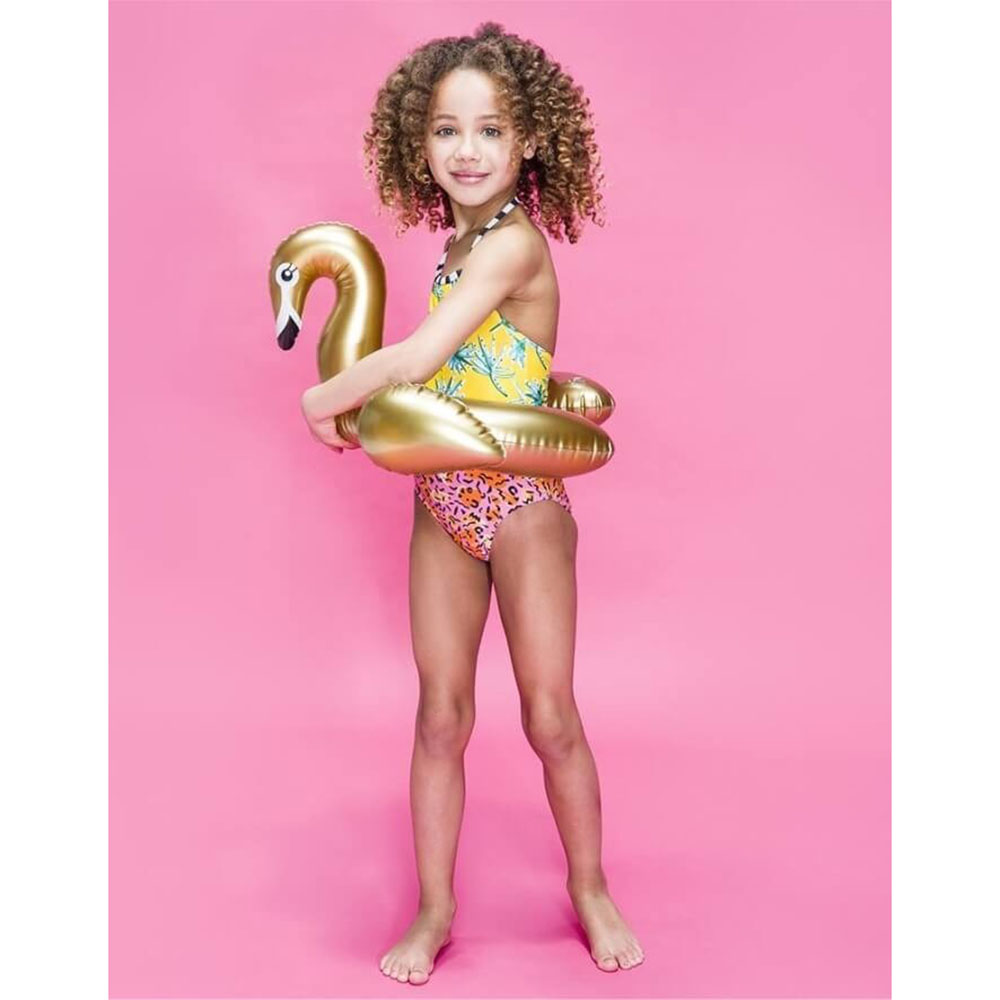 Swim Essentials Φουσκωτό Σωσίβιο Θαλάσσης Swan χρυσό (Φ56) - Swim Essentials