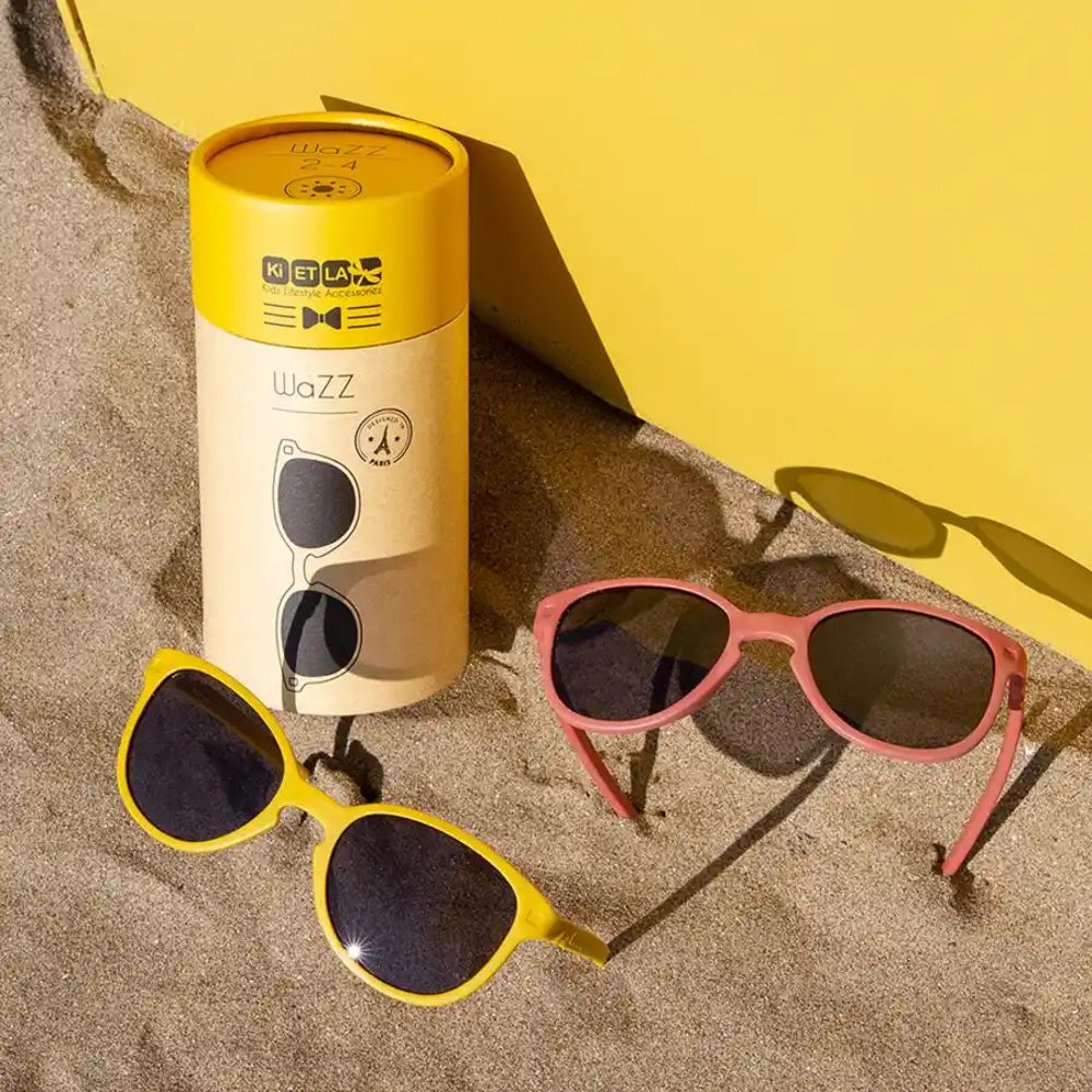 Kietla Γυαλιά Ηλίου Wazz 2-4 ετών Wayfarer Mustarnd Yellow - Kietla