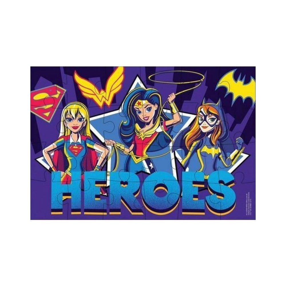 Luna Puzzle Superhero Girls 2 in 1 Χρωματισμού 2 Όψεων 24 τμχ 504907 - Luna Toys