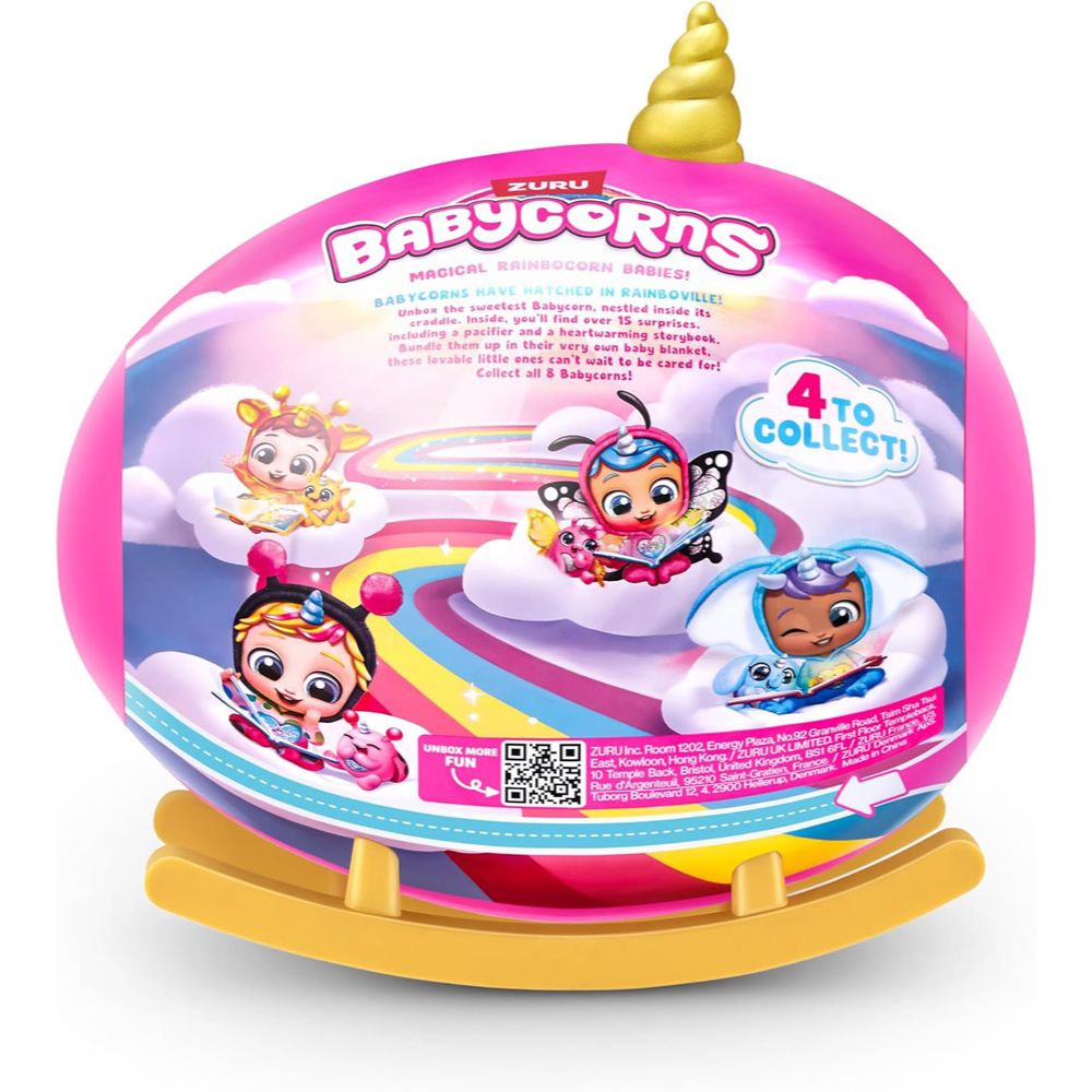 Zuru Babycorns Μαγικό Μωράκι Κούκλα 24εκ. Έκπληξη σε Κούνια Κουτάκι Σειρά 1 11892107 (4 Σχέδια) - Zuru