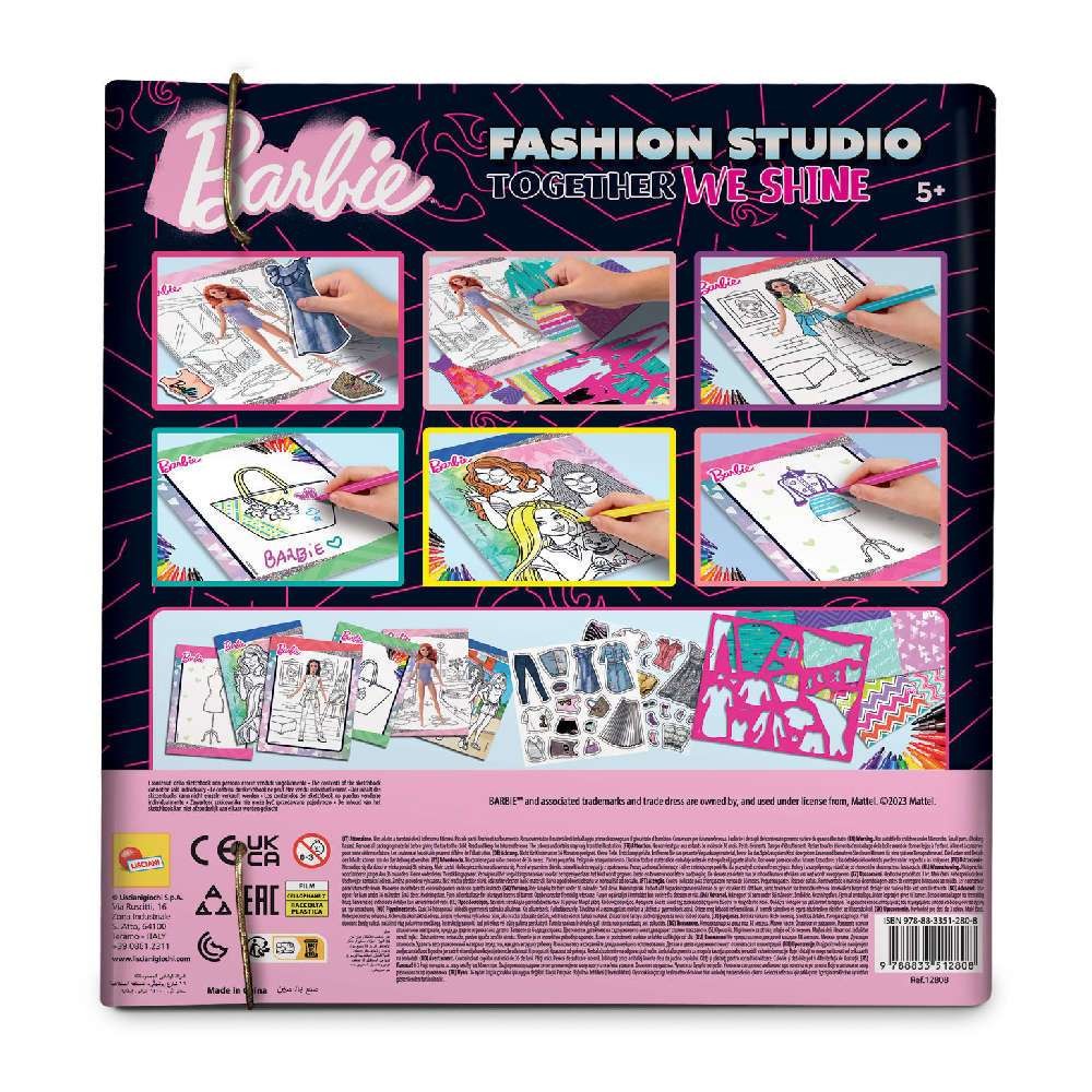 Lisciani Barbie Sketch Book Together We Shine-Fashion Studio 12808 - LISCIANI