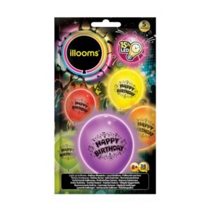 Illooms Μπαλόνια Happy Birthday 5τμχ LLM11000 - illooms