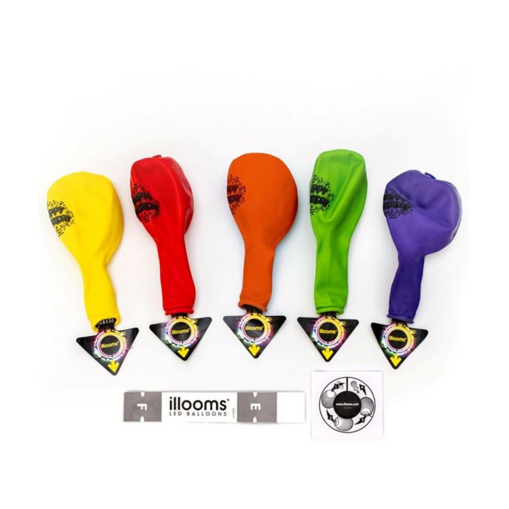 Illooms Μπαλόνια Happy Birthday 5τμχ LLM11000 - illooms