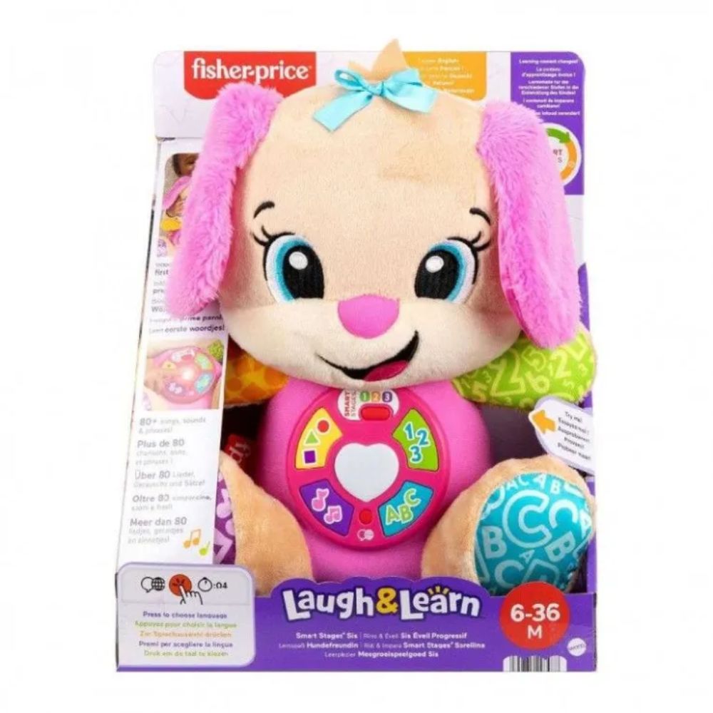 Mattel Fisher-Price Παίζω & Μαθαίνω Smart Stages Εκπαιδευτικό Σκυλάκι Ροζ JFD34 - Fisher-Price