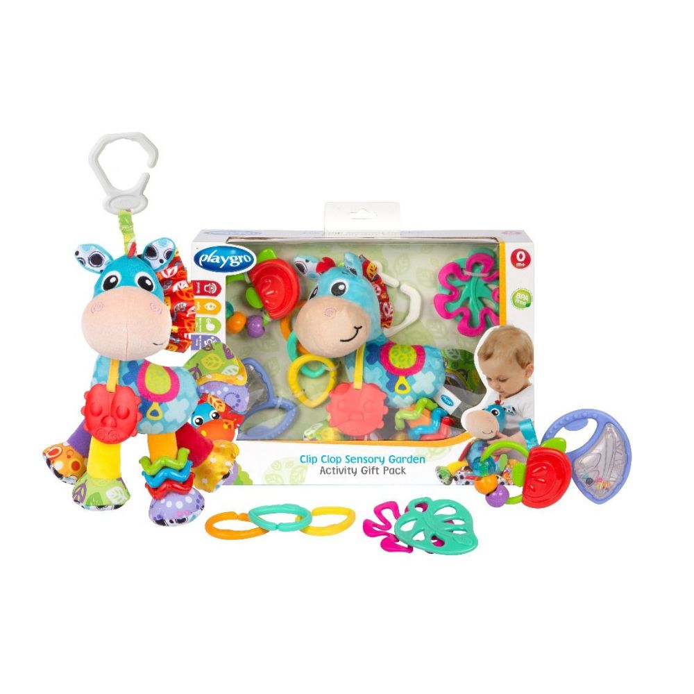 Playgro Σετ Δώρου για Μωρό Clip Clop Sensory Garden Activity Gift Pack φωτογραφία
