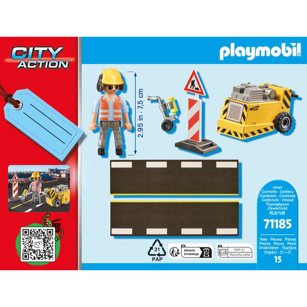 Playmobil City Action Οδικά Έργα 71185 - Playmobil, Playmobil City Action