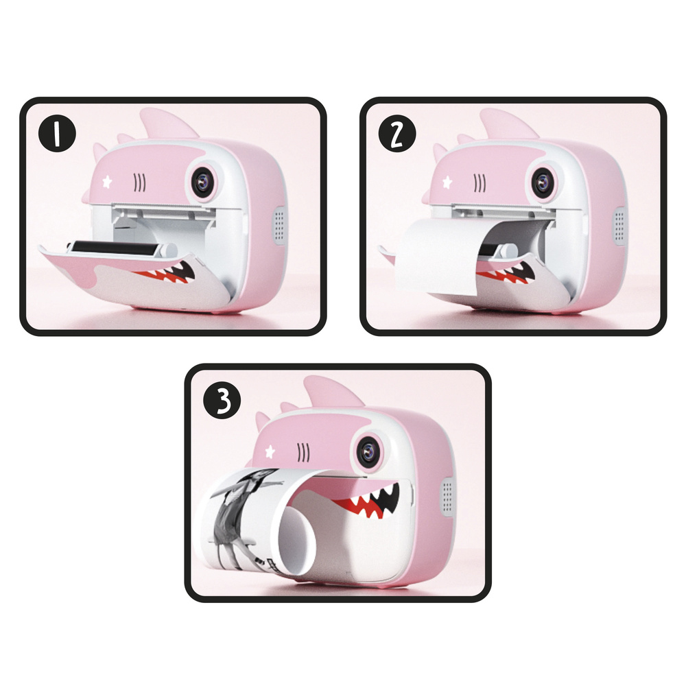 Creamania Παιδική Φωτογραφική Μηχανή 4 σε 1 Καρχαρίας - Creamania