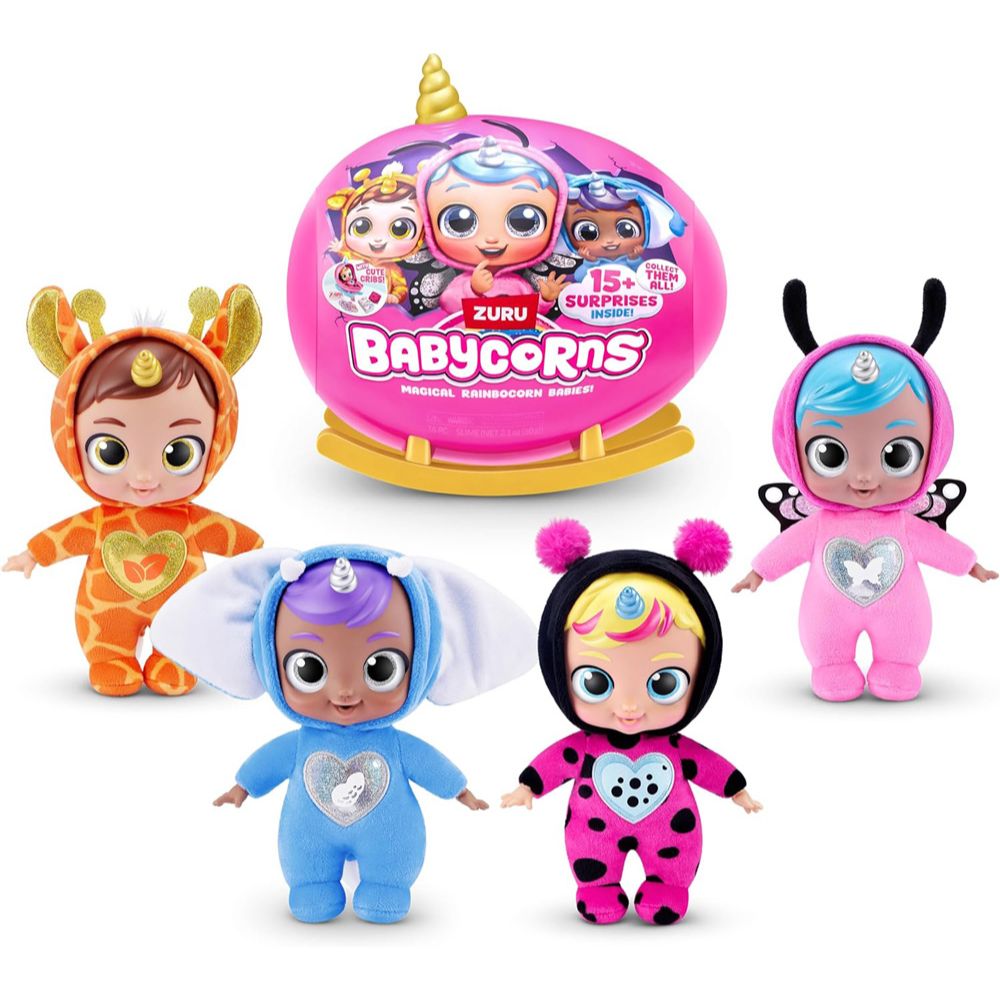 Zuru Babycorns Μαγικό Μωράκι Κούκλα 24εκ. Έκπληξη σε Κούνια Κουτάκι Σειρά 1 11892107 (4 Σχέδια) - Zuru