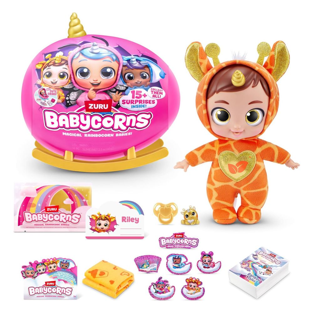 Zuru Babycorns Μαγικό Μωράκι Κούκλα 24εκ. Έκπληξη σε Κούνια Κουτάκι Σειρά 1 11892107 (4 Σχέδια) - Zuru