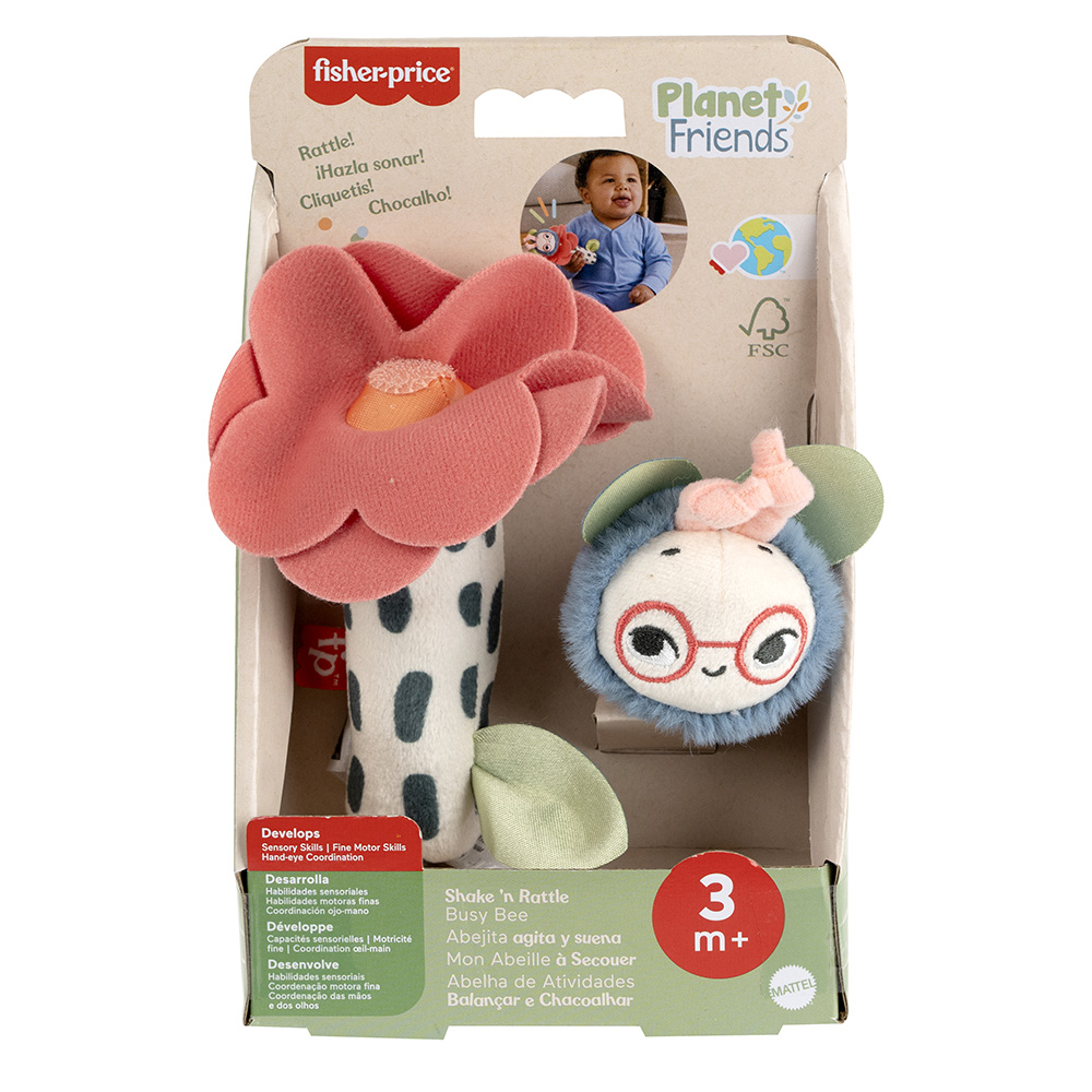 Mattel Fisher-Price Planet Friends Κουδουνίστρα Λουλουδάκι Μελισσούλα HYR56 - Fisher-Price