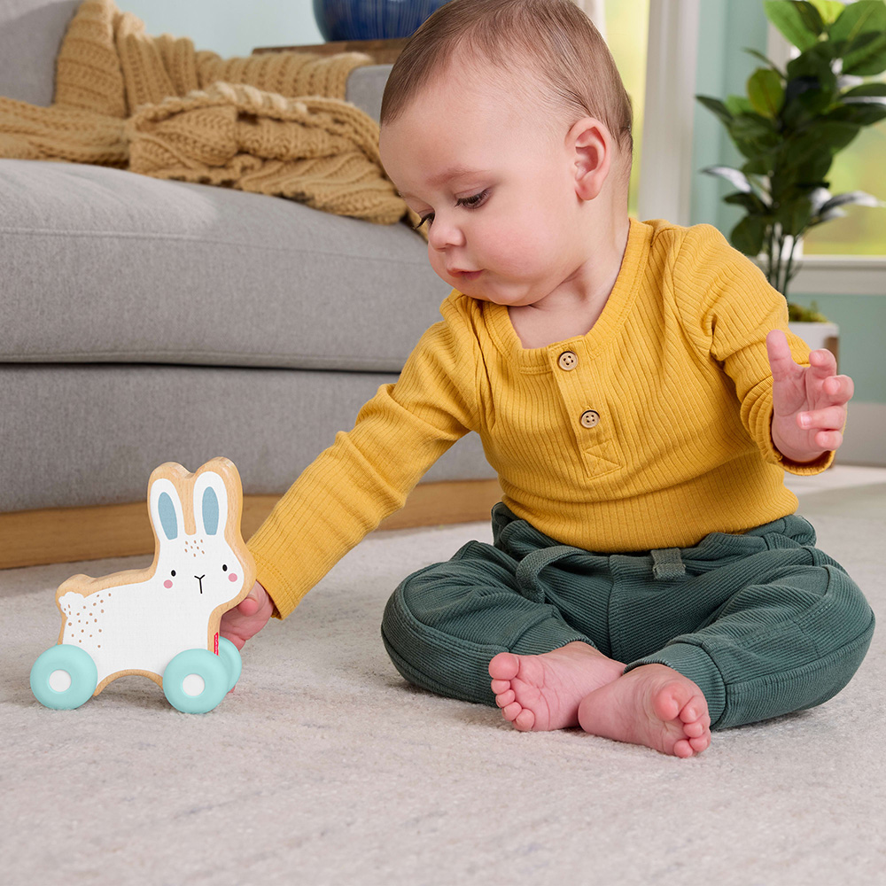 Mattel Fisher-Price Ξύλινο Συρόμενο Λαγουδάκι JDM52 - Fisher-Price