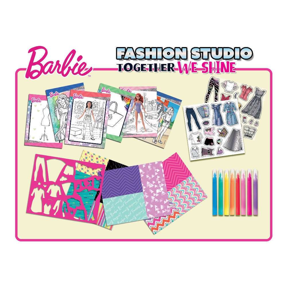 Lisciani Barbie Sketch Book Together We Shine-Fashion Studio 12808 - LISCIANI