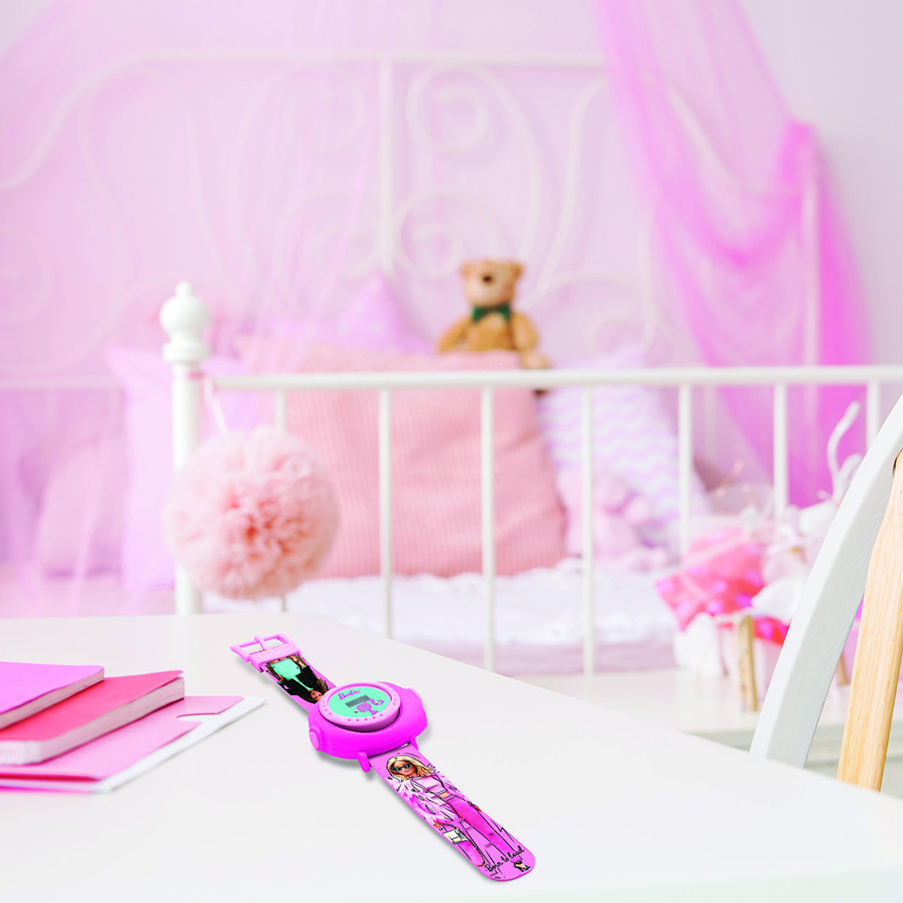 Lexibook Barbie Ρυθμιζόμενο Ψηφιακό Ρολόι Χειρός Προβολέας DMW050BB - Lexibook