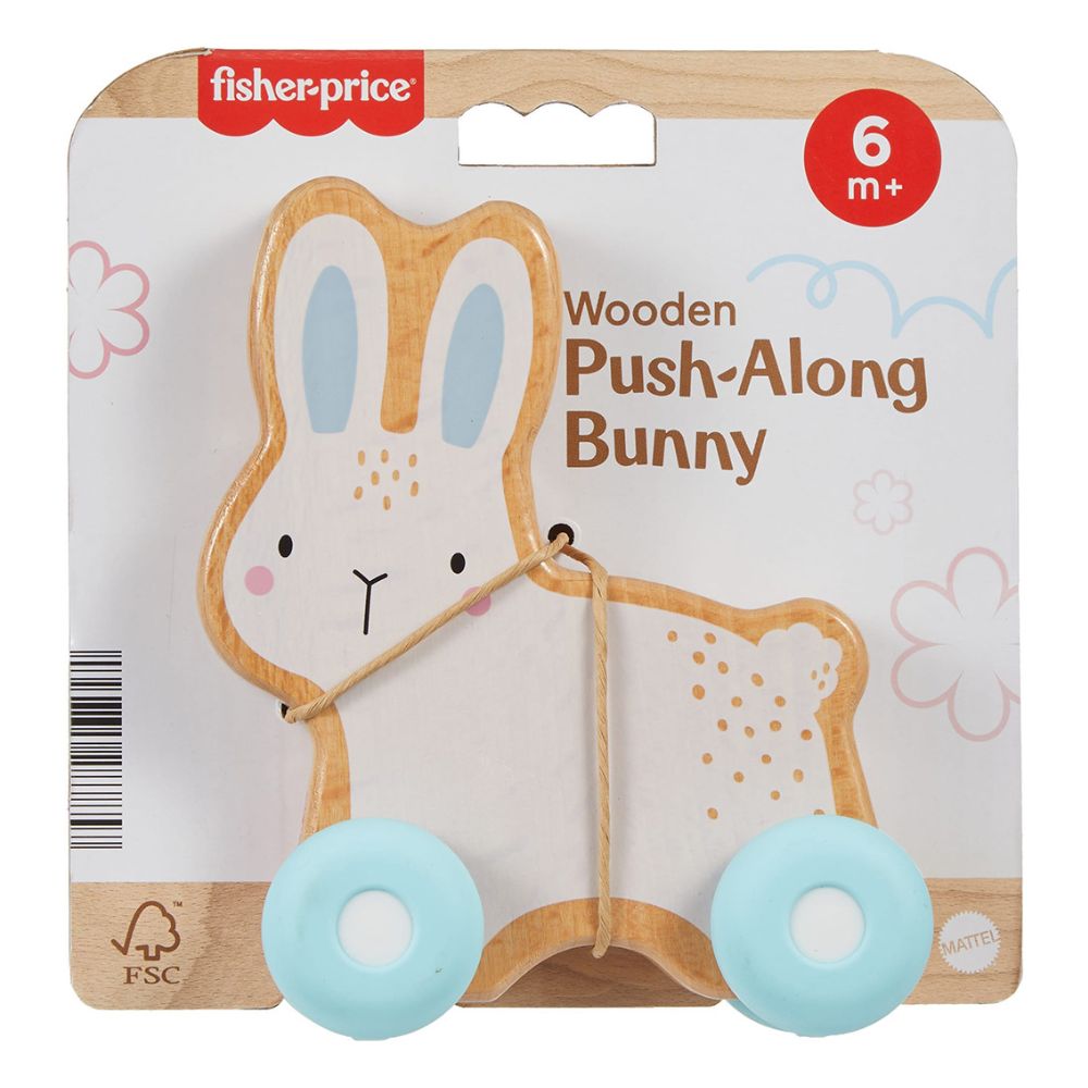 Mattel Fisher-Price Ξύλινο Συρόμενο Λαγουδάκι JDM52 - Fisher-Price