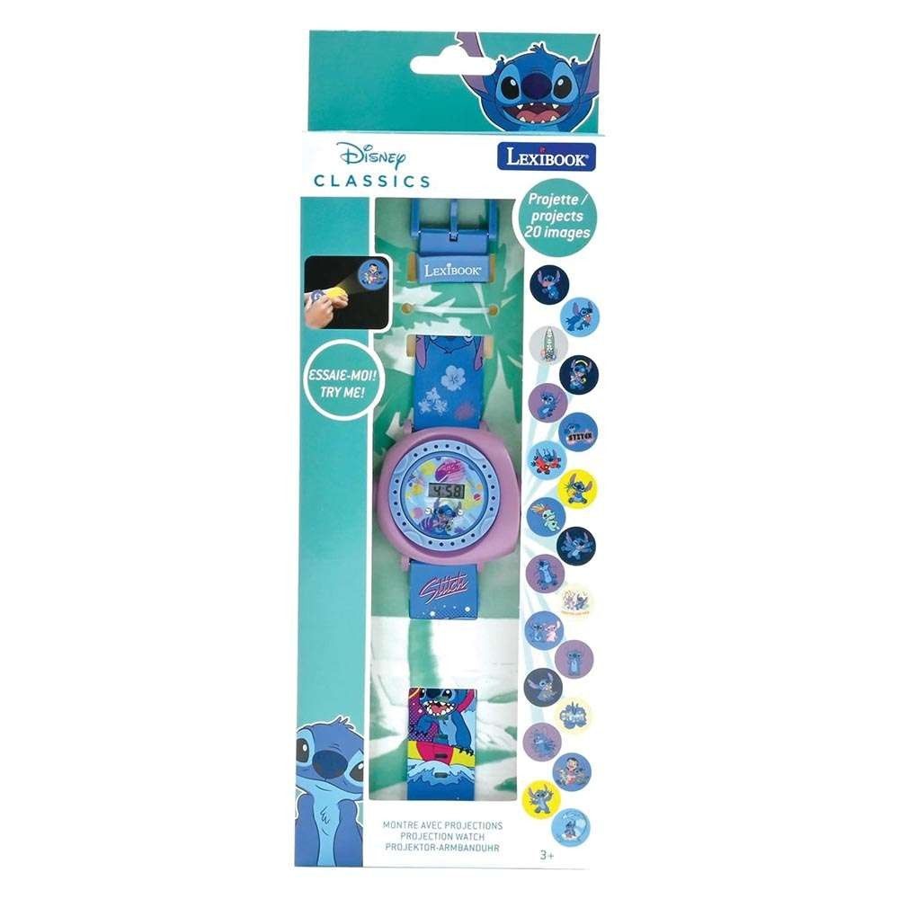 Lexibook Lexibook Disney Stitch Ρυθμιζόμενο Ψηφιακό Ρολόι Χειρός Προβολέας DMW050D